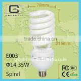 cheap price;good quality;durable E27 6400k spiral energy saver bulbs
