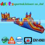 81ft Long Kids Bouncy Slide Obstacle, Inflatable Turbo Rush Obstacle Course