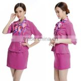 Custom hotel reception uniform for women, trains plane uniform being price wholesale hotel uniforms