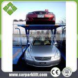 Two Level 2 Post Tilt Parking Lift/ Double Stack Parking System/ Hydraulic Car Park Lift thumbnail-1
