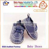 Wholesale Top Selling Blue 100% Leather Baby Pre-walker Leather Shoes thumbnail-1
