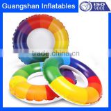 Inflatable Colourful Rainbow PVC Swimming Ring Floats
