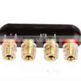 2 Couples of Gold Binding Post With Transparent Cap