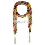 Top Sale Passion Tropical Plants Printing Scarf,functional Scarf thumbnail-5