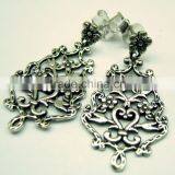 Oxidized Filigree 925 Sterling Silver Earring Jewelry, Oxidized Sterling Silver 925 Jewelry thumbnail-1