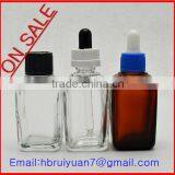 Glass Bottle Factory Special Image 30ml Clear Frosted Square Glass Bottle thumbnail-5
