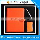 Leather Notebook Gift Set With Power Bank & Usb Flash Drive & Pen thumbnail-1