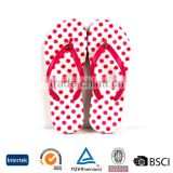 2016 new injection eva red polka dot design promotional ladies wholesale beach slippers