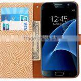 OEM Zebra Pattern Leather Smart Phone Case for Samsung S7 thumbnail-2