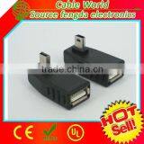 Right Angle USB A to Mini USB Adapter Male to Female Adapter/converter thumbnail-1