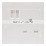 BS Three Pins Socket With Dual Usb Port