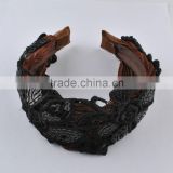 Promotion Black Wide Knitted Bow Headband