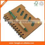 Kraft Cover Spiral Writing Pads Filler Papers Eco-friendly Notebook With Pen thumbnail-2