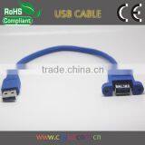 Blue Usb 3.0 Panel Mount Cable With Ear thumbnail-2
