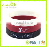 Glow in Dark Silicone Fluorescent Bracelet, Basketball Star 3 Wade Sport Band Wristband, Souvenirs Gift