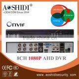 8CH Channel HD 1080P AHD DVR Recorder with HDMI, NVR HVR support Onvif P2P Cloud