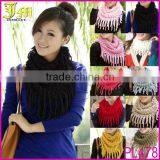 Women Ladies Knitted Crochet Snood Scarf Shawl Neck Warmer Circle Wholesale thumbnail-1
