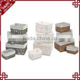 Set of 4 Paper Rope Hand Woven Storage Basket Wit Liner thumbnail-2