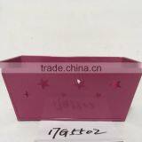 China New Design Western Style Long Rectangualer Galvanized Iron Ornamental Mini Flowerpot thumbnail-6