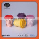 Eco-Friendly Feature and Stoneware,Ceramic Material Gift Mug,Eco-friendly Colorful Mini Cup With Lid and Tableware thumbnail-1