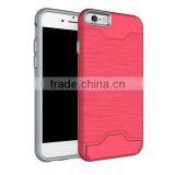 PC+TPU Fashion Phone Case Phone Shell With Card Slot Protective Back Cover for Iphone 6 6S thumbnail-4