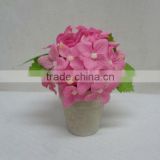 FO-5115 Festive decorative flower,pink hydrangea artificial flower,silk flowers bonsai