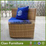 Round Clear Glass on Top Rattan Table Set thumbnail-5