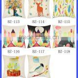 Cotton Linen Sofa Home Decor Design Throw Pillow Case Cushion 17.5 Inches Square Pillow Cover thumbnail-6