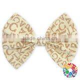 Fashion Hot Sale Blue White Stripe Seersucker Hair Bows 5" Boutique Hair Bows thumbnail-5