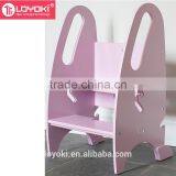 Adjustable Height Child Step Stool Kitchen or Bathroom Kids Footstool Wooden Non-Tip Design for Kids Foot Stool thumbnail-5