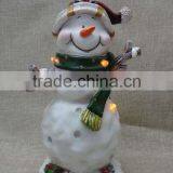 Wholesale Christmas Decorative Resin Snowman With Led Light thumbnail-3