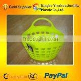 Plastic PE Heart- Shaped Soft Basket With Handle thumbnail-1