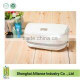 Large Compartment PU Leather Women's Makeup Purse Cosmetic Travel Pouch Fashion Zipper Handbag thumbnail-1