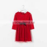 2014 Fashion Girls Lace Dress With Bow, Kids Party Wear Dresses For Boys thumbnail-1