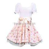 Puff Sleeve Bowknot Decorated Flower Print Beautiful Party Dress for Young Ladies thumbnail-2