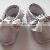 Soft Leather Baby Shoes Blue Soft Leather Sole Sequins for China Handmade Moccasins Kids Shoes thumbnail-1
