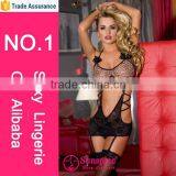 2015 Top Satin Mature Women Leopard Sex Lingerie thumbnail-1