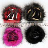 CX-A-44 Fancy Mink Fur Flower Coat Brooch Pin thumbnail-1