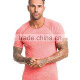 Heather Blue Spandex Dry Fit Men Training Fitted t Shirt thumbnail-4