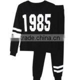 Women 1985 Printed Hoodie Pants Suit Athletic Outfits Tracksuit Sportswear Without Hood thumbnail-5