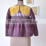 Vintage Kantha Kediyu Style Jacket in Beautiful Vintage Colors ~ Small thumbnail-5