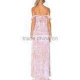 Flutter Sleeve off Shoulder Bohemian Maxi Dress Tie Dye Boho Clothing thumbnail-2