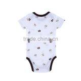 Factory Price Summer 100% Cotton Newborn Short Sleeve Bodysuit Soft Playsuit Baby Boy Romper Animal Pattern thumbnail-2