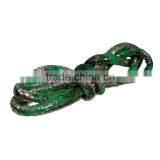 Silver Green Pattern Round PU Leather Cord thumbnail-1