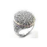 Designer 925 Sterling Silver Plating Crystal Jewelry Wedding Bands Rings for Women J010 thumbnail-1