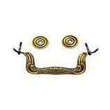 Plastic Coffin Handles With Steel Wire Inside , Gold Color Casket Furniture HP012 thumbnail-1