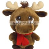 Standing Dark Brown Winter Moose Plush Toy for Sale
