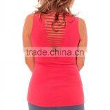 Wholesale 86% Nylon 14% Spandex Fitness Wear Plain Women Singlet Gym thumbnail-1