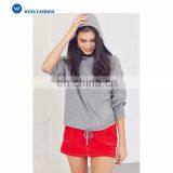 Soft Cotton Oversized Hood Raglan Style Long Sleeves Women Double-knit Hoodie thumbnail-1