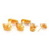 High Quality Luxurious Cuff Links Gifts Shirt Gold Cufflinks and Earrings Set for Couples thumbnail-1